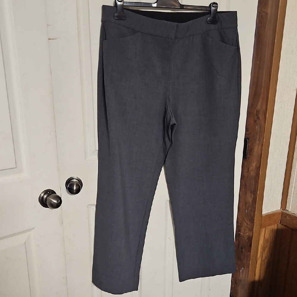 JM COLLECTION GRAY DRESS PANTS: EXCELLENT CONDITION: SIZE 18